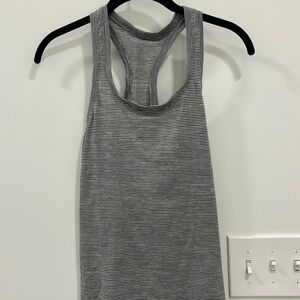 Lululemon Athletica Black and White Striped Tank Top